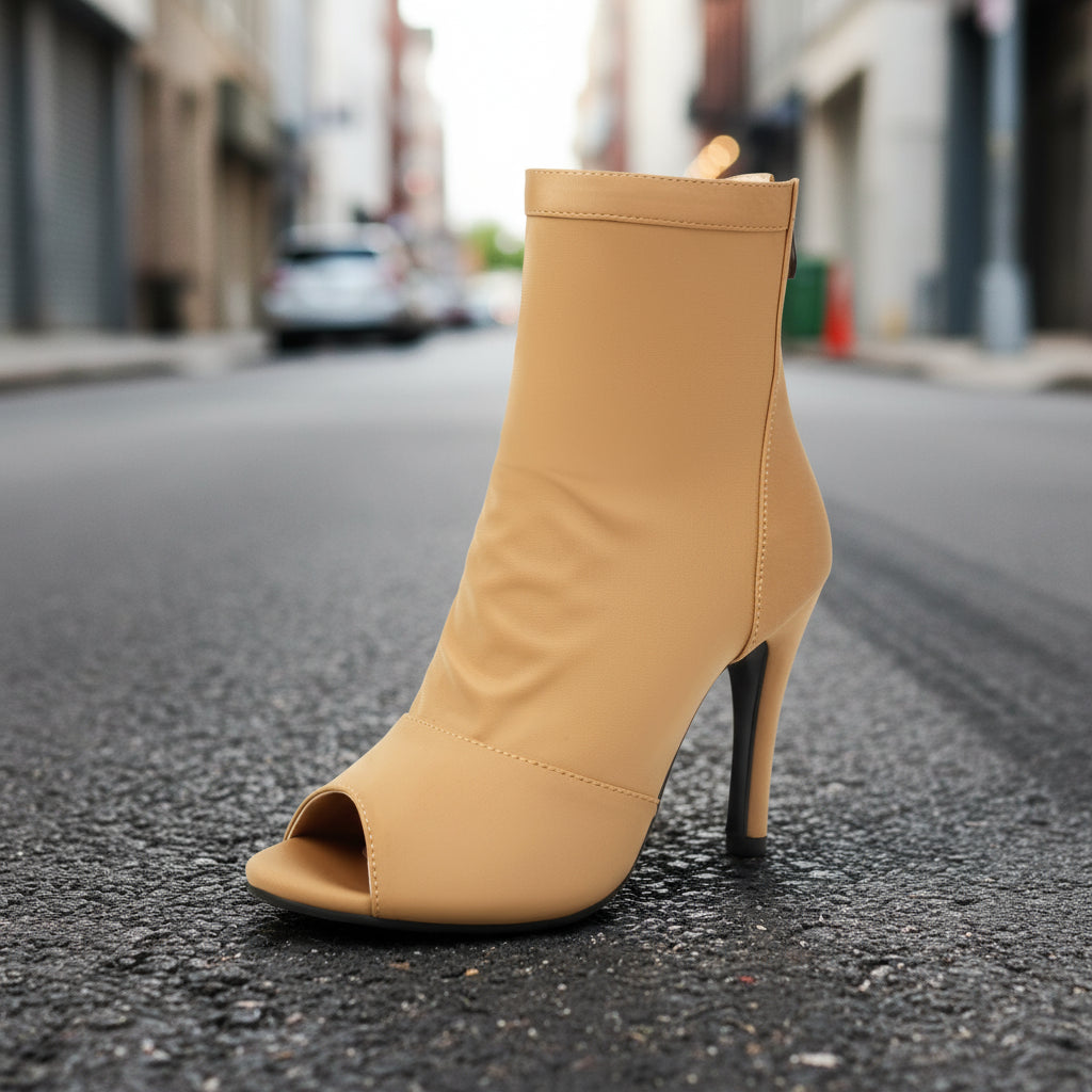 High-heeled Women's Stiletto Boots With Fishmouth. CJ