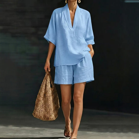 Summer Casual Loose Two-piece Set Fashionable Beach Wear 