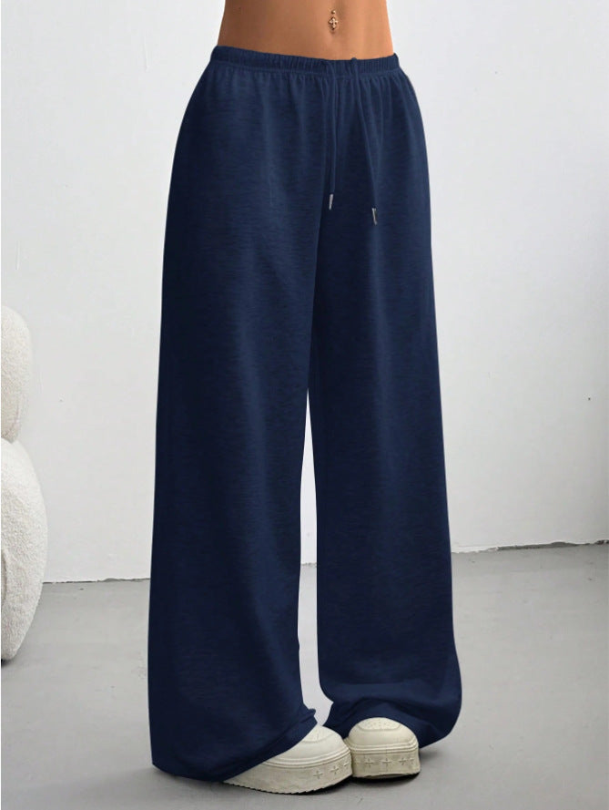 Straight-leg Minimalist Solid-color Womens Sweatpants 