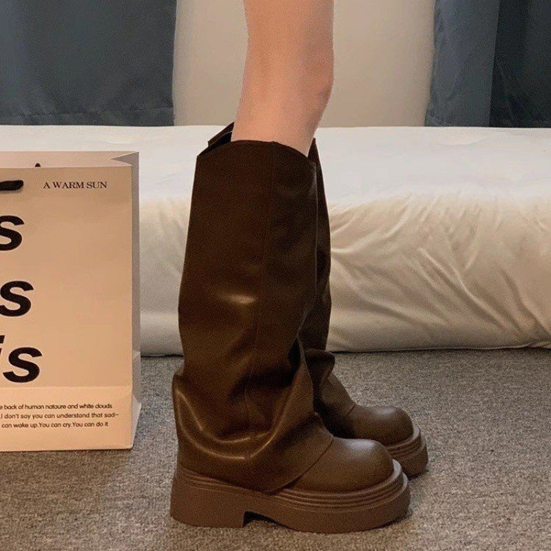 Women's Autumn New British Dress Autumn And Winter Boots Platform CJ