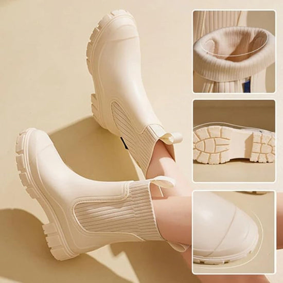 Women’s Waterproof Mid-Tube Rain Boots – Non-Slip Rubber Boots 