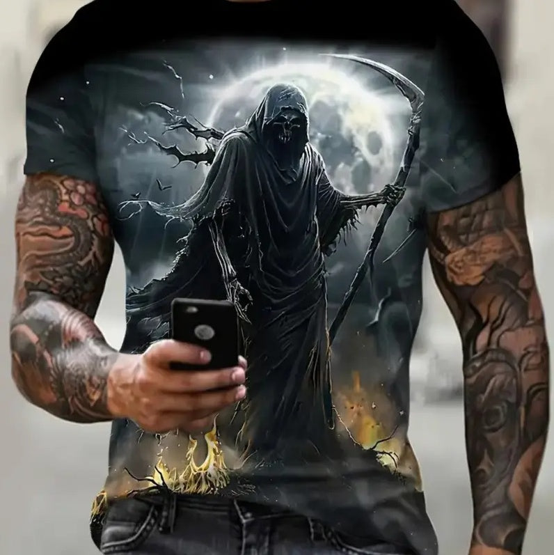 Men's Printed Short-sleeved T-shirt CJ