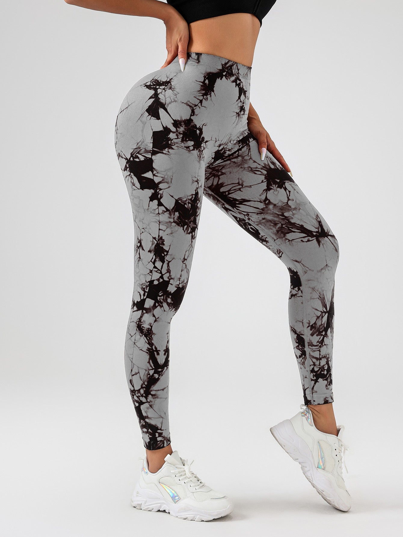 Tie Dye Slimming Yoga Leggings, Butt Lifting High Stretch Casual Fitness Yoga Pants, Women's Activewear FitiqueFit