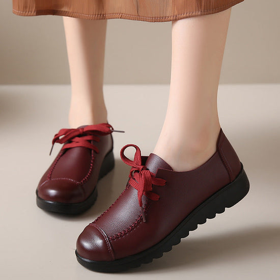 Women's Work Black Flat Soft Sole Anti-slip Shoes 