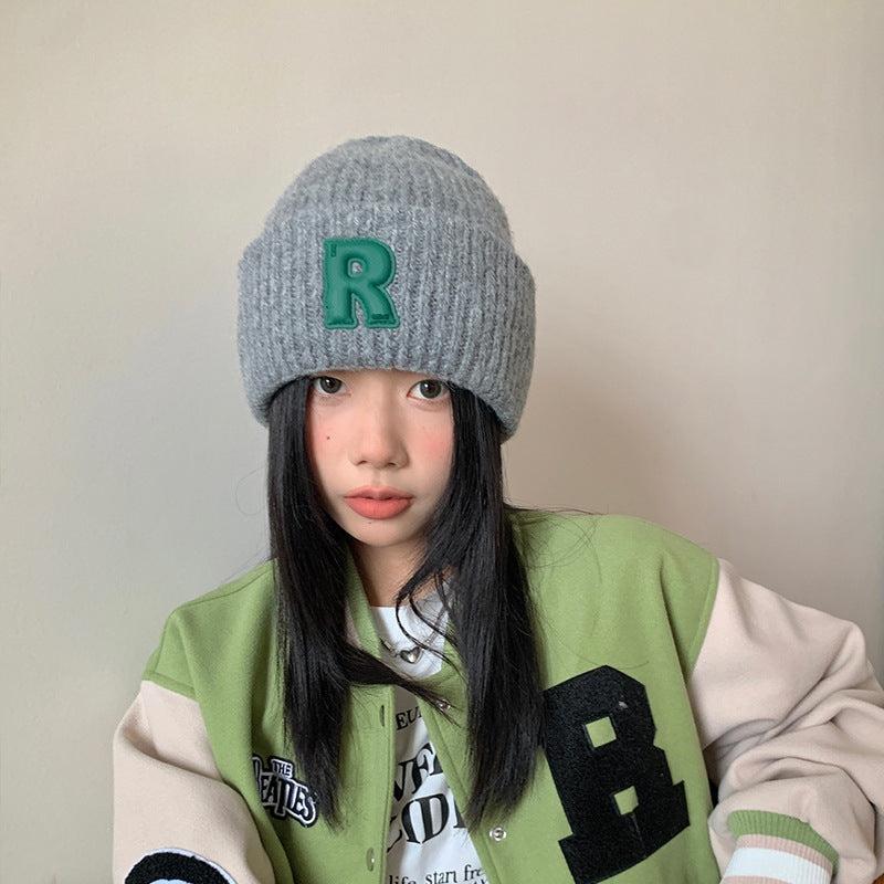 Loose Big Head Circumference Letters Woolen Cap Winter Diversi Fashion™