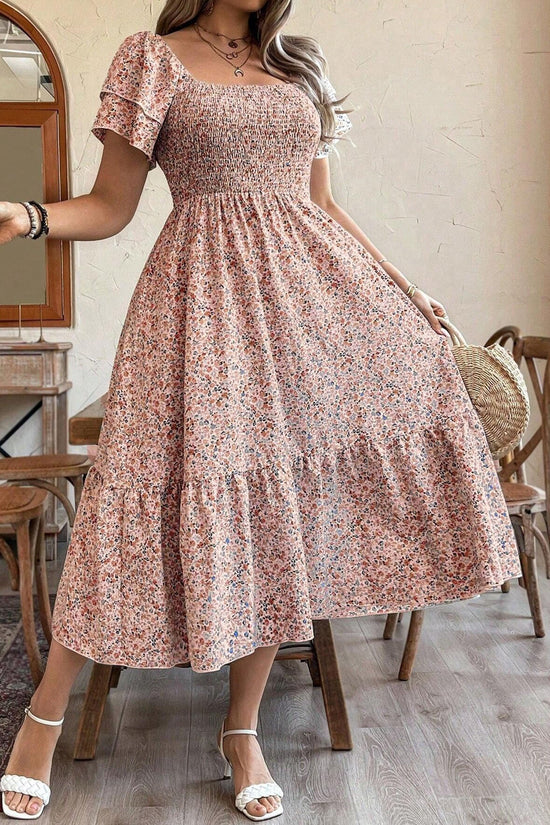 Plus Size Backless Midi Dress – Elegant Pleated Summer Party Dress CJ US