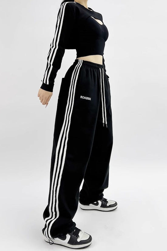 American-style Athletic Wide-leg Sweatpants For Women 