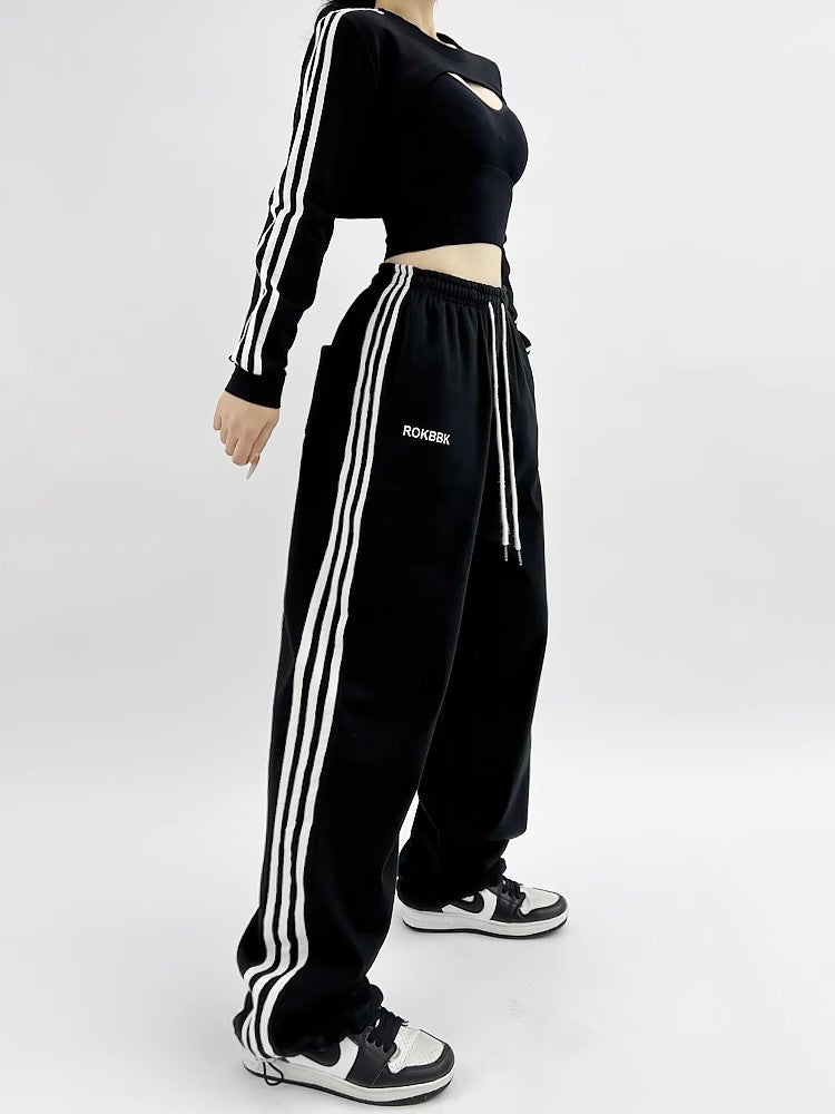 American-style Athletic Wide-leg Sweatpants For Women 