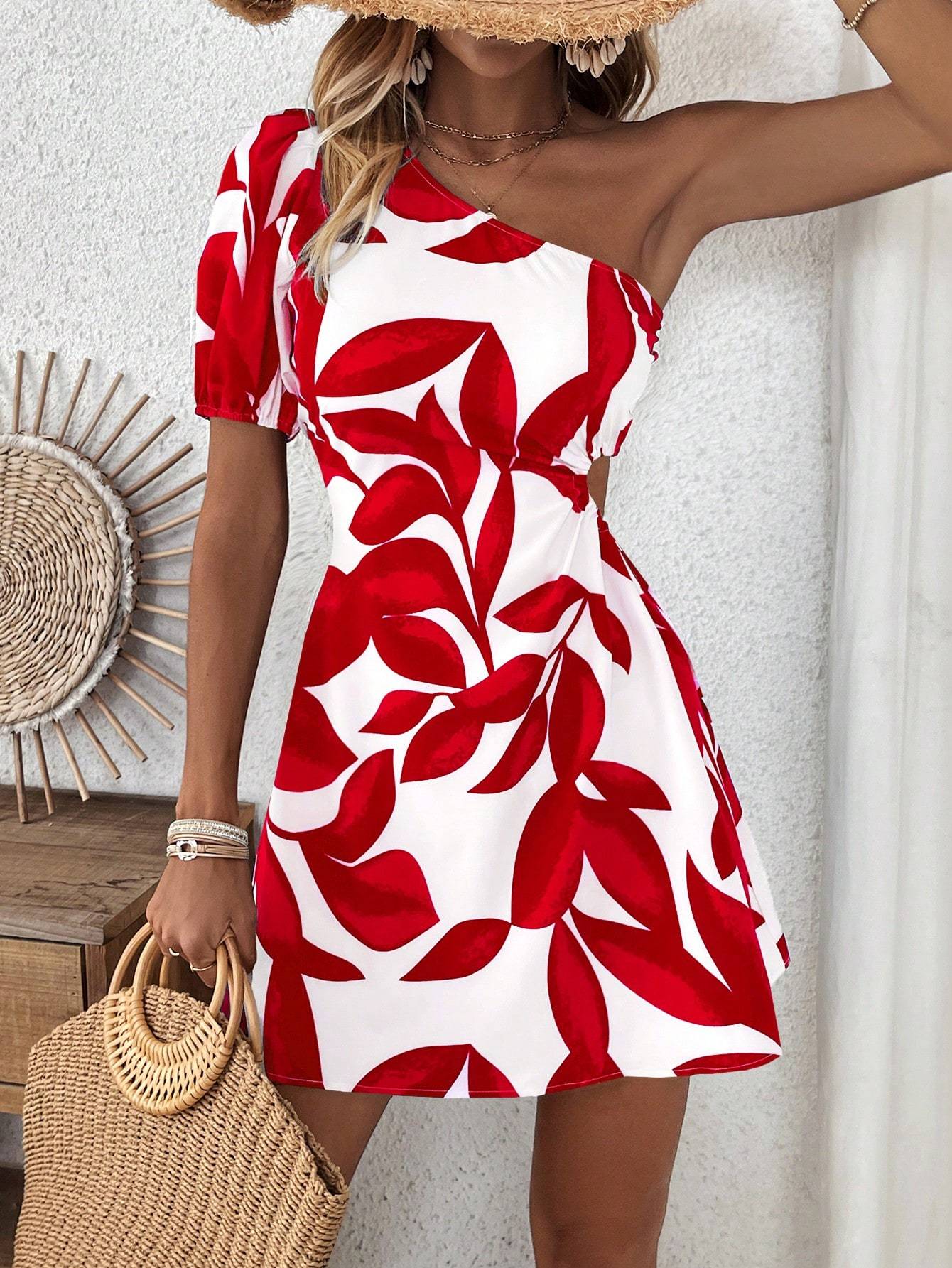 Puff Sleeve Dress For Summer Vacation For New Year Clothes Vacation Beach Outfits Women CJ US