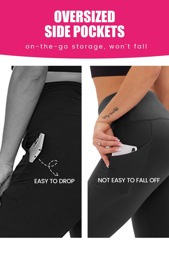 Cropped High-Waisted Yoga Pants with Slanted Pockets CJ US