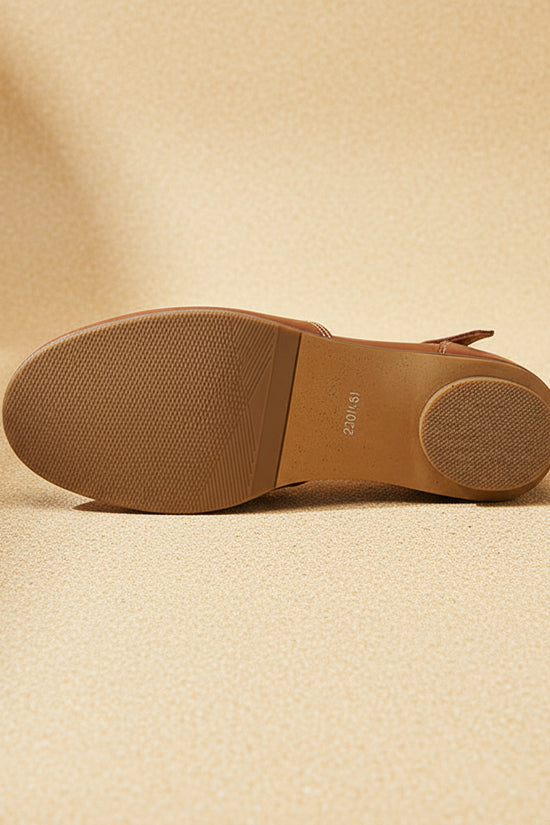 Women's Premium Washed Full Grain Leather Fisherman Sandals, Closed-Toe Woven T-Strap Flats 
