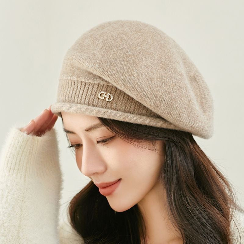 Women's Autumn And Winter Fashionable All-match Wool Knitted Hat 