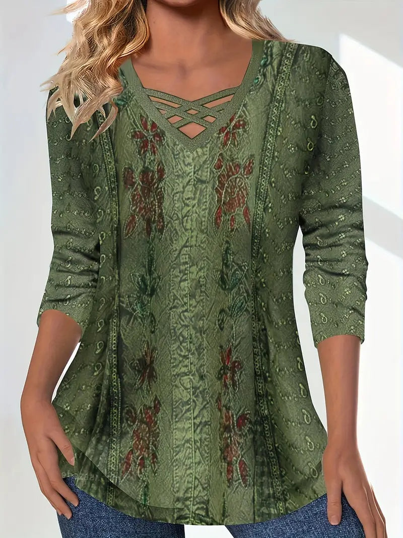 New Summer Short-sleeved Lace Heart Print T-shirt Women's Top CJ