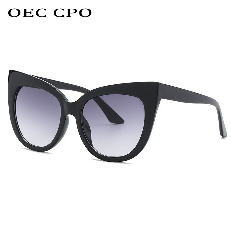 New Brand  Star Style Luxury Sunglasses Women Oversized Cat Eye Sunglasses Female Vintage Round Big Frame Outdoor Sunglass UV400 eprolo