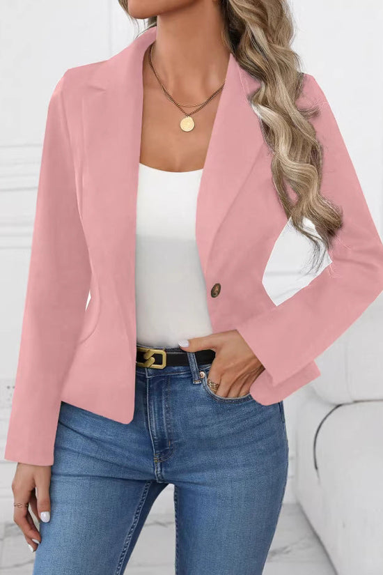 High-end Solid-color Womens Blazer 