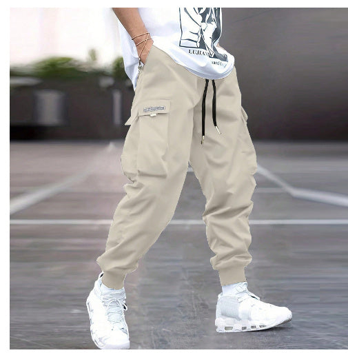 Multi-pocket Cargo Pants Men's Casual Hip-Hop Drawstring Trousers Outdoor Streetwear Sports Pant CJ US