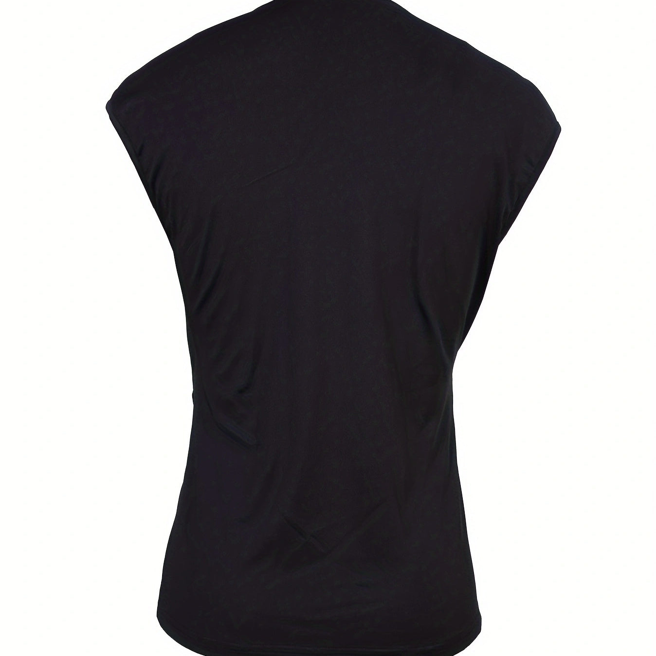 Women's Sleeveless Collar With Unique Design T-shirt Top CJ US