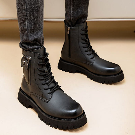 Martin Boots Men's Leather High-top Leather Shoes 