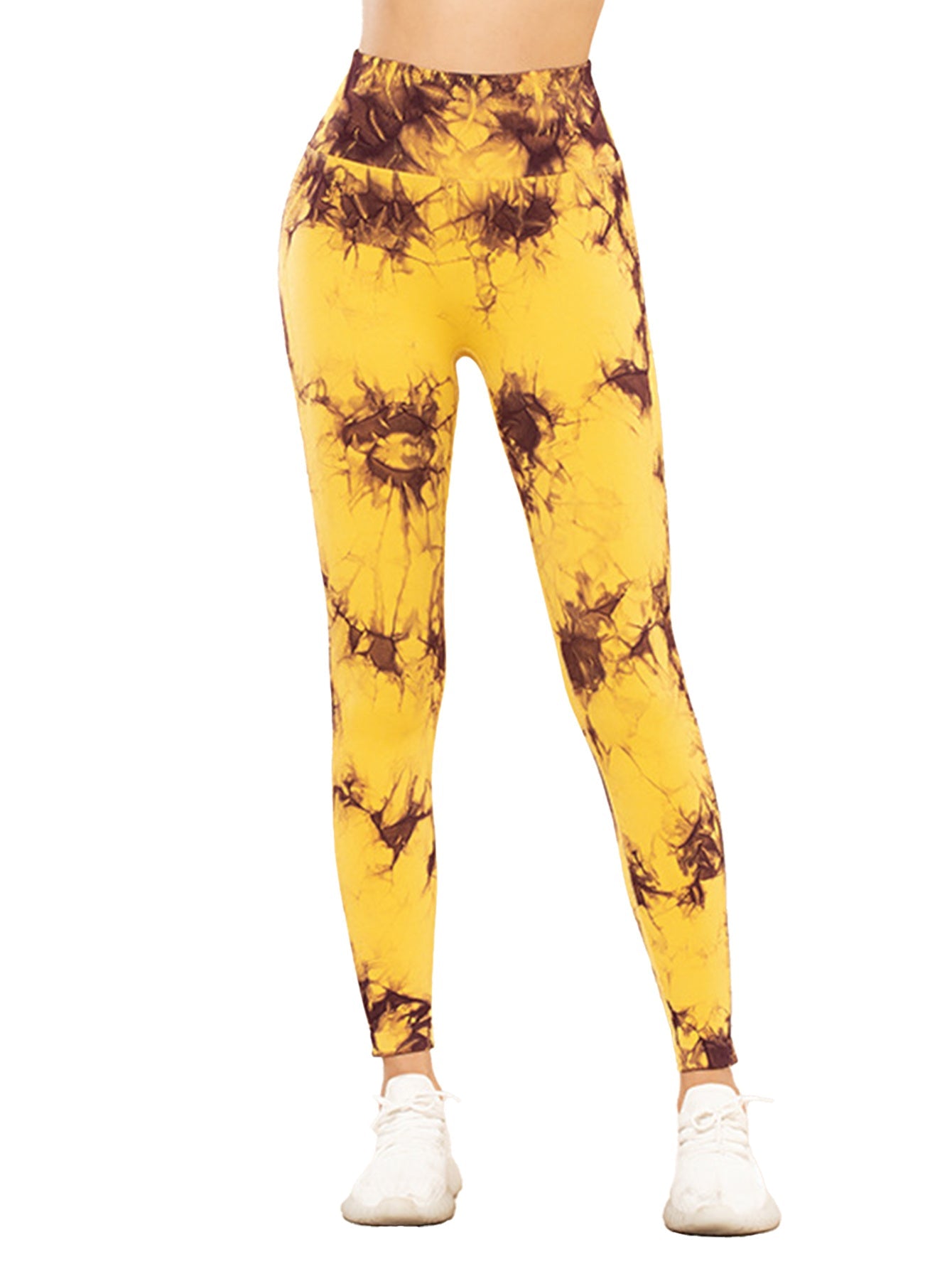 5PCS Tie-dye Cut-out Leggings Fitness Yoga Pants For The Gym CJ US