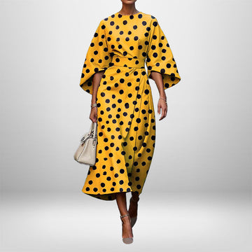 Yellow And Black Polka Dot