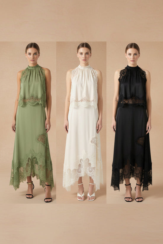 V-Neck Waist Trimming Ruffles Elegant Dress 