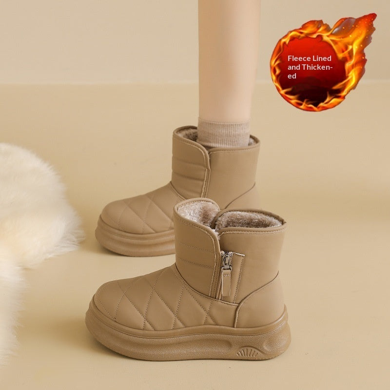Womens Casual Warm Fleece-lined Snow Boots 