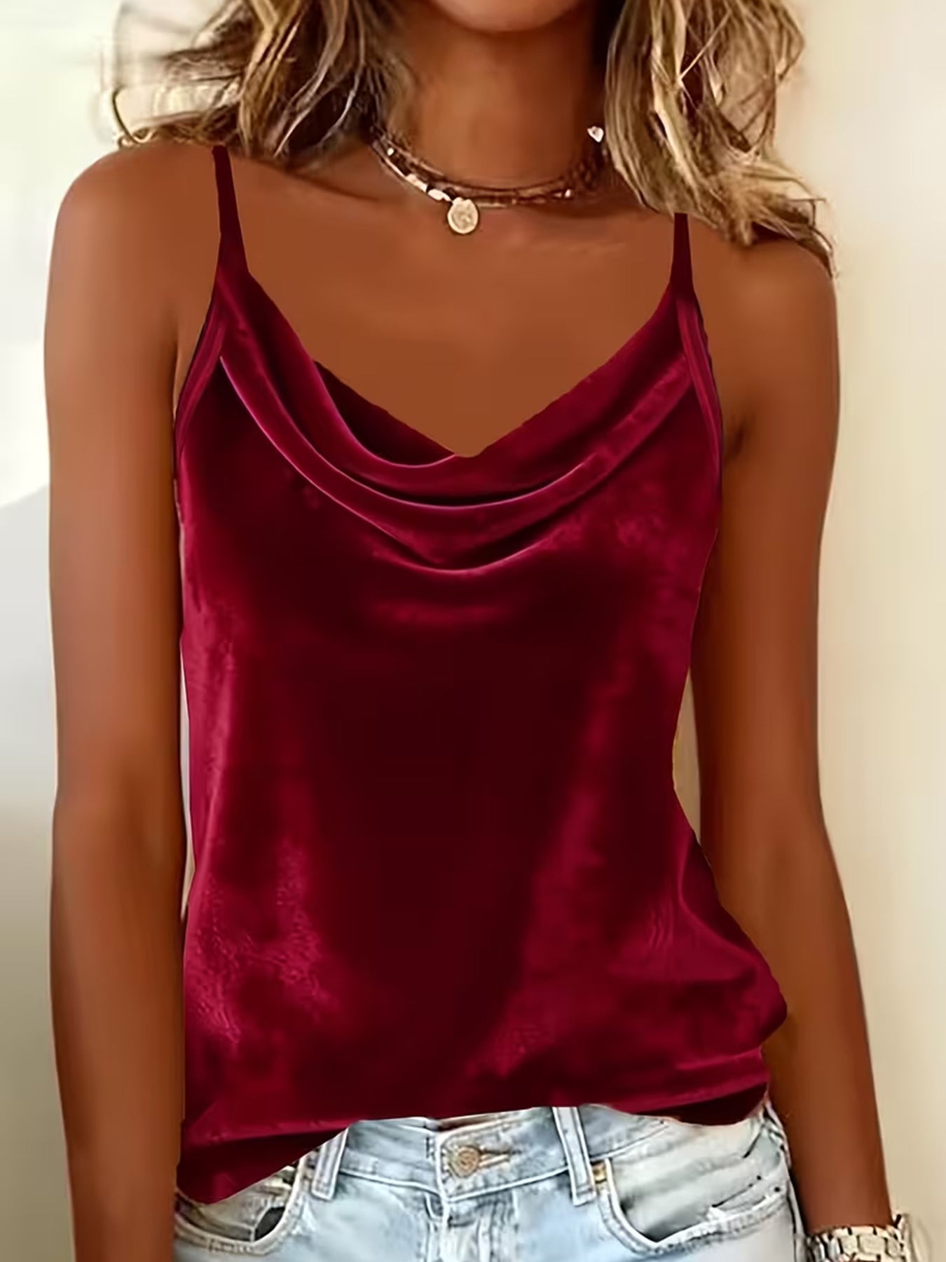 Women's Solid Color Camisole T-Shirt 