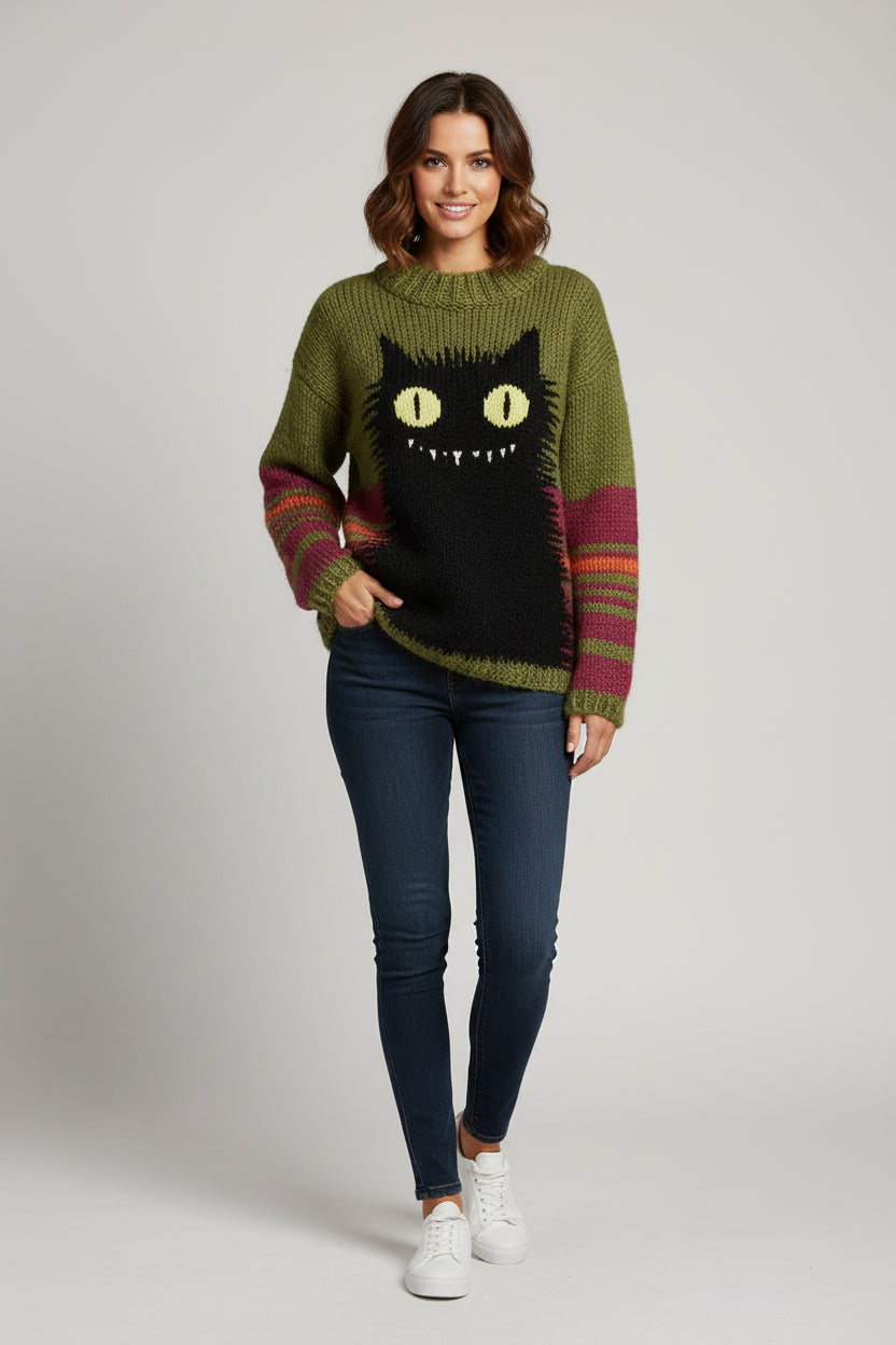 Retro Laid-back Womens Oversized Top 