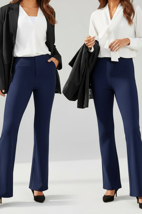 Business-casual High-waisted Stretch Trousers 