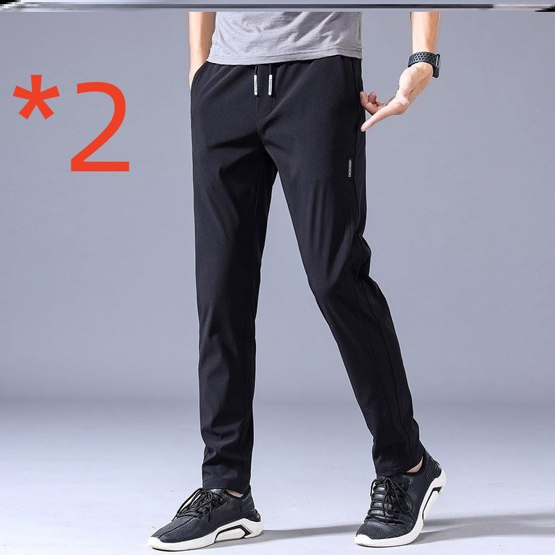 Drawstring Trousers Thin Casual Pants Korean Version Loose Straight Sweatpants Mens Clothing FitiqueFit