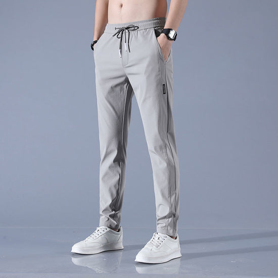 🧊 Men's Ice Silk Plus Size Straight-Leg Pants FitiqueFit