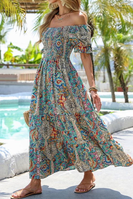 Women’s Paisley One‑Shoulder Maxi Dress Diversi Fashion™