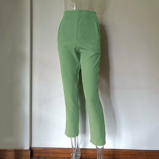 Women's High-Waisted Straight Leg Pants 