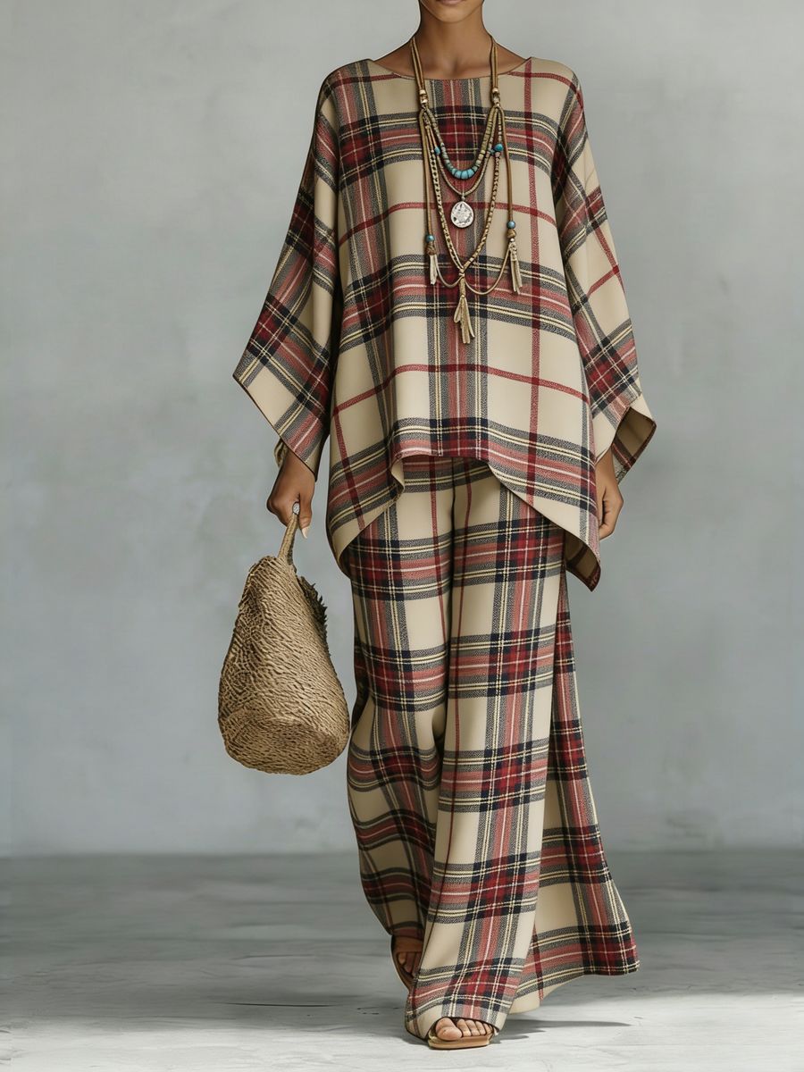 Women's Floral Print Linen Wide-Leg Two-Piece Set 