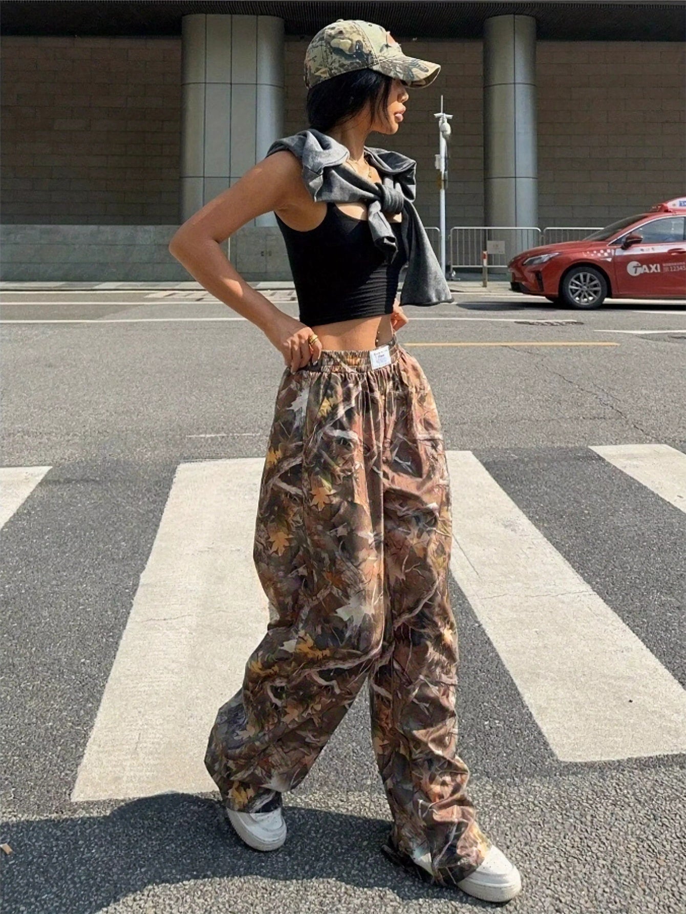 Slimming Casual Pants Hip Hop Retro Street Multi-pocket Camouflage Cargo Pants For Women Y2k Hip-hop Cargo Grunge Baggy Trousers FitiqueFit