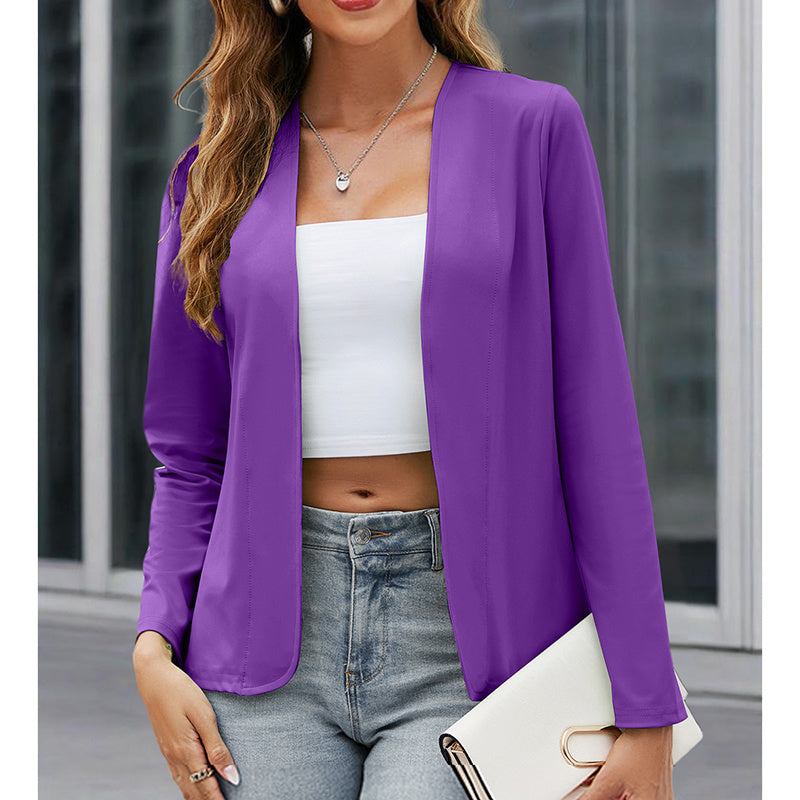 Women’s Plus‑Size Open‑Front Casual Blazer CJ US