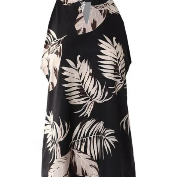 Women's V-neck Printed Off Shoulder Vacation Essential Vest Top CJ US