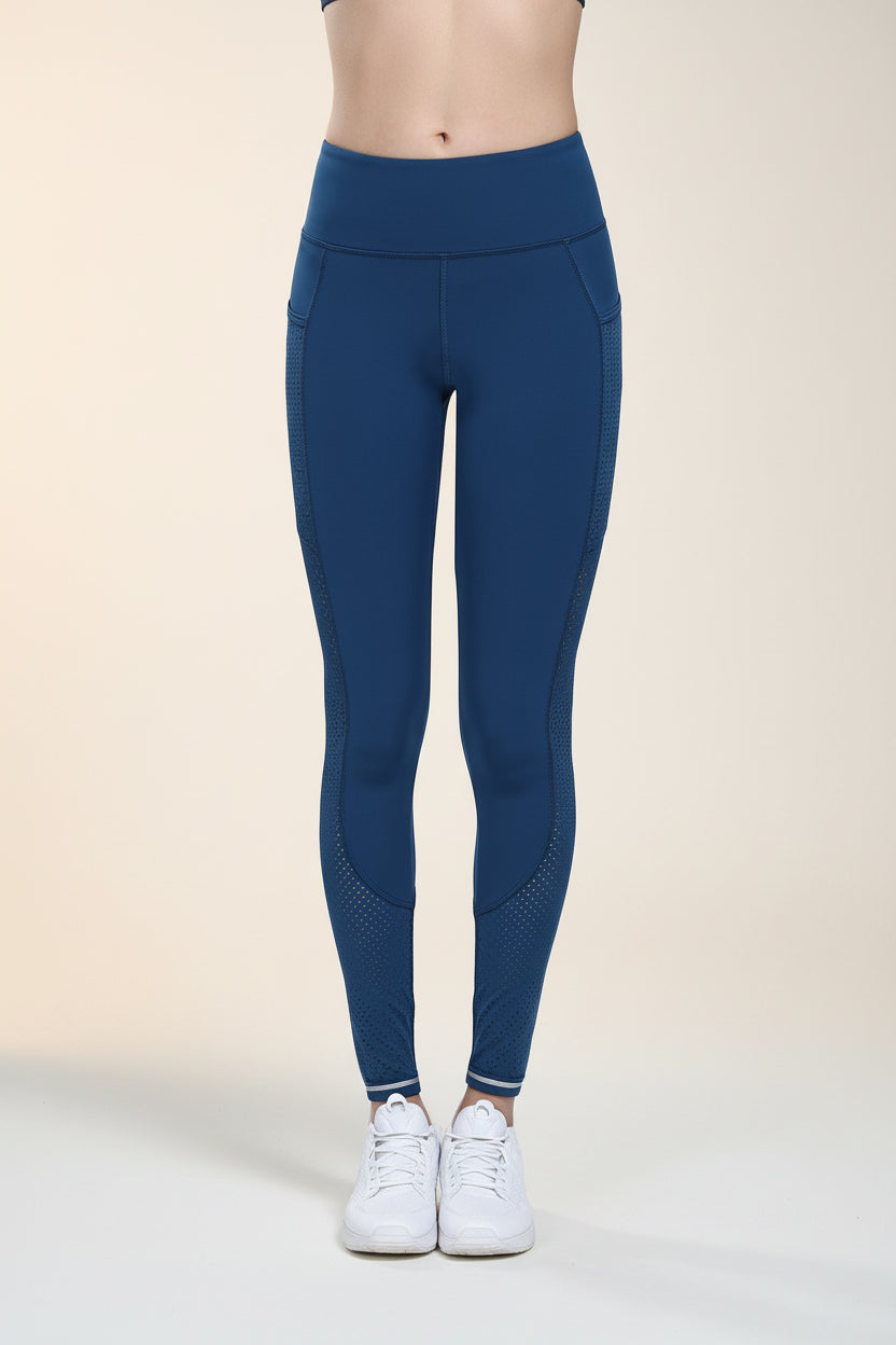 Seamless Tummy-Control Nude-Feel Running Yoga Fitness Pants 