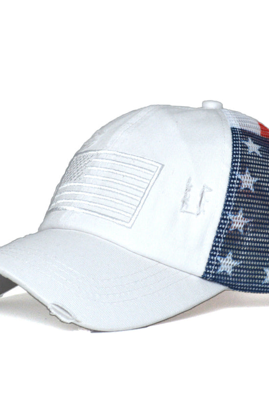 Women's Ripped Embroidered Baseball Cap 