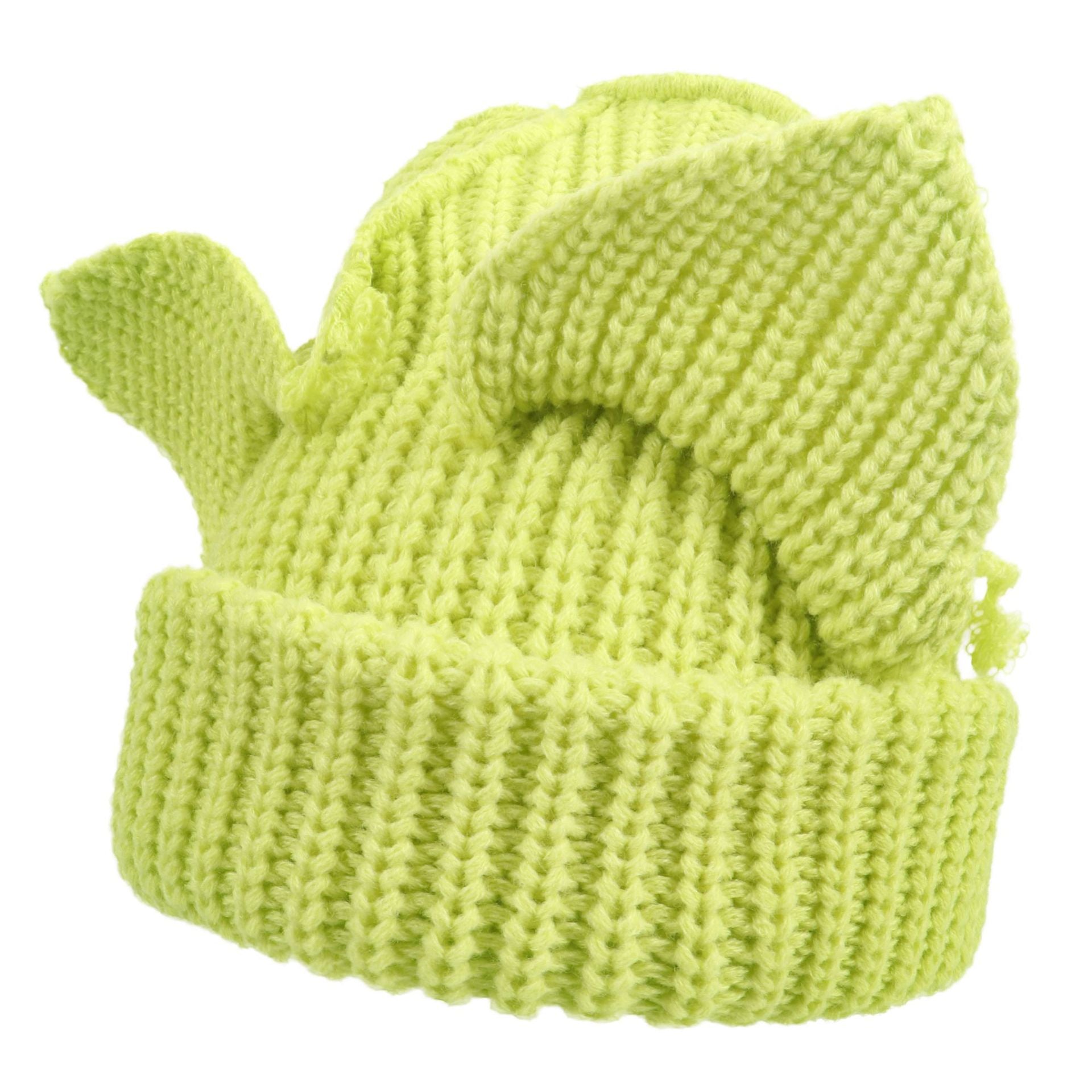 Women’s Thickened Acrylic Knitted Hat with Devil Ears | Cozy Beanie 