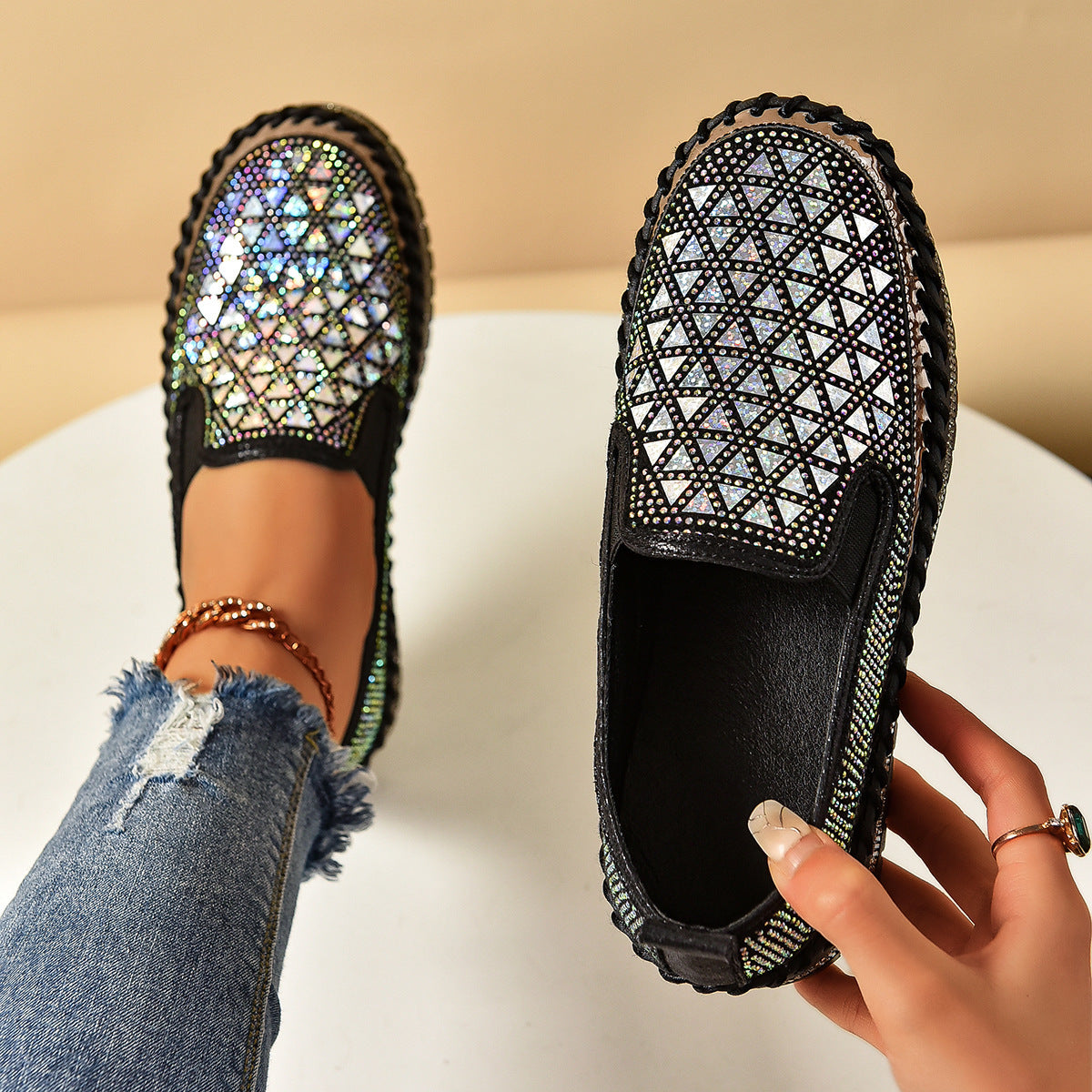 Casual Sneakers Pedal Four Seasons Thick Bottom All-matching Flat Shoes CJ