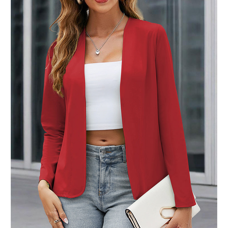 Women’s Plus‑Size Open‑Front Casual Blazer CJ US
