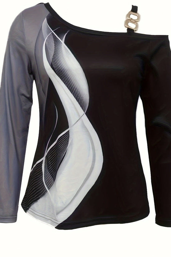 Women’s Asymmetrical Buckle Shoulder Top CJ US