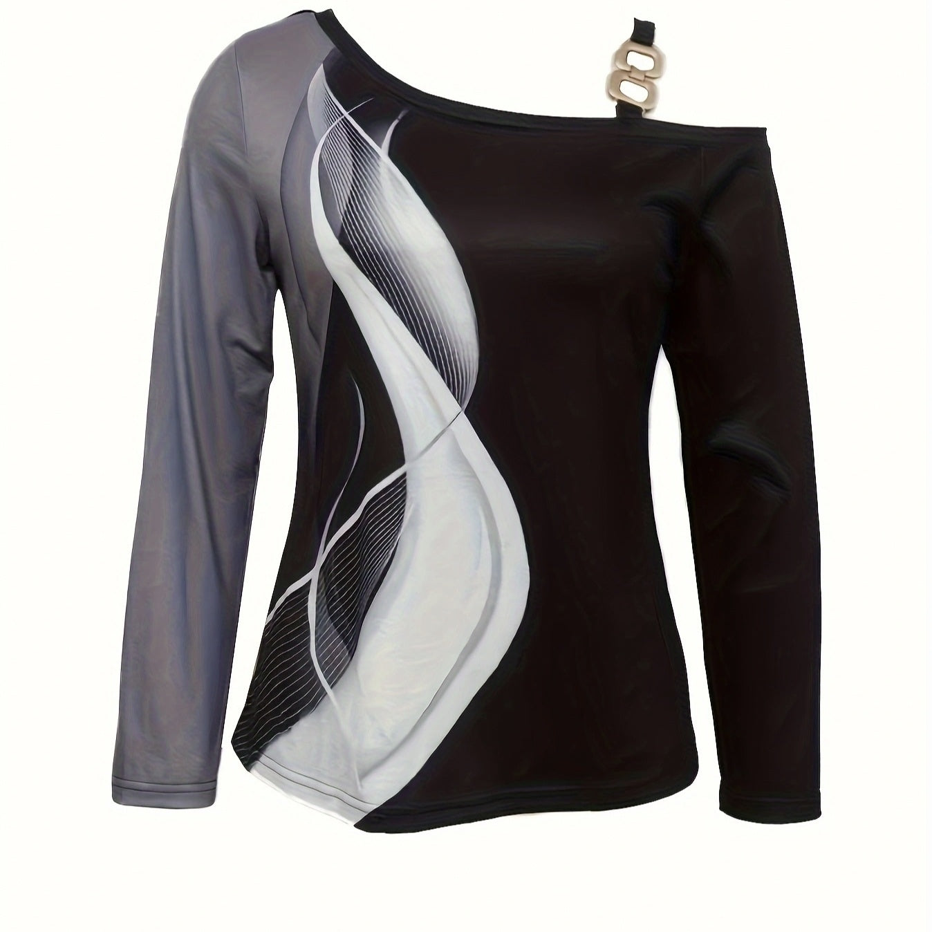 Women’s Asymmetrical Buckle Shoulder Top CJ US