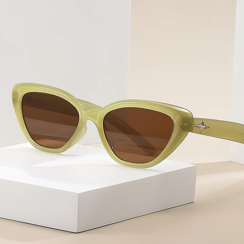 Fashion Cat Eye Sunglasses Women Men Classic Rice Nail Design Vintage Sun Glasses For Ladies Shades UV400 Trending Sunglass eprolo