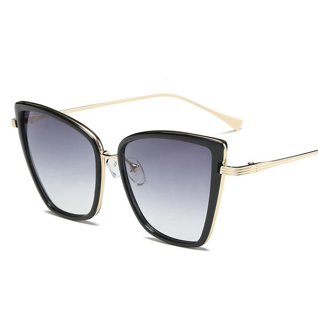 Big Cat Eye Sunglasses Women Black Mirror Sun Glasses Fashion Brand Designer High Quality Vintage Sunglass eprolo