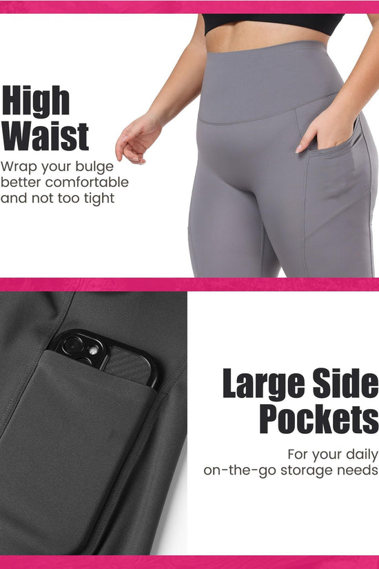 Cropped High-Waisted Yoga Pants with Diagonal Pockets CJ US