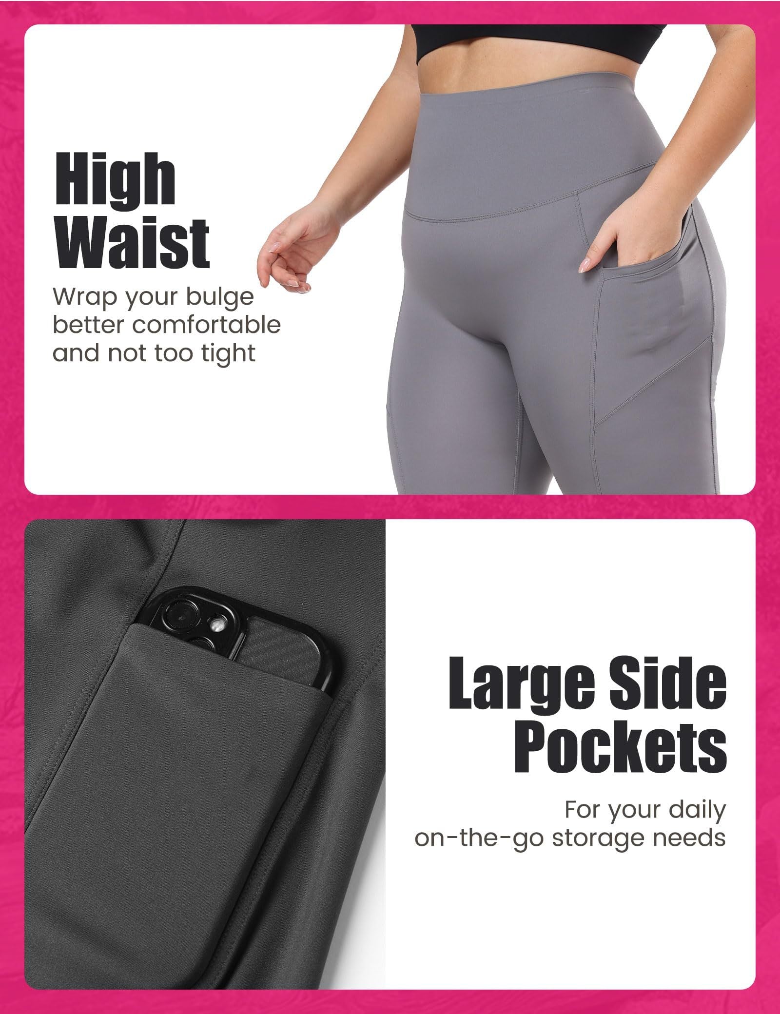 Yoga Pants - Cropped High-waisted Diagonal Pockets To Tuck In Solid Color CJ US