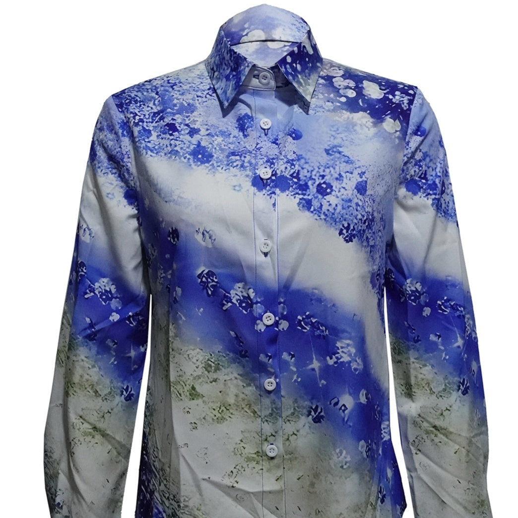 Ladies' Fashionable New Printed Cardigan Shirt Top CJ