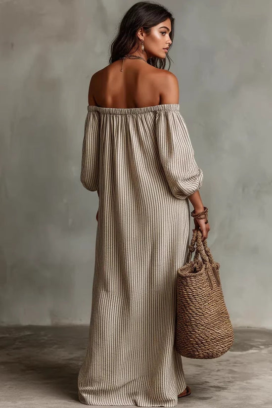 Women's Off-shoulder Long-sleeve Dress 